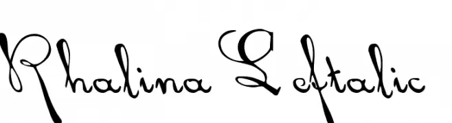 Rhalina Leftalic  Frei Schriftart Herunterladen