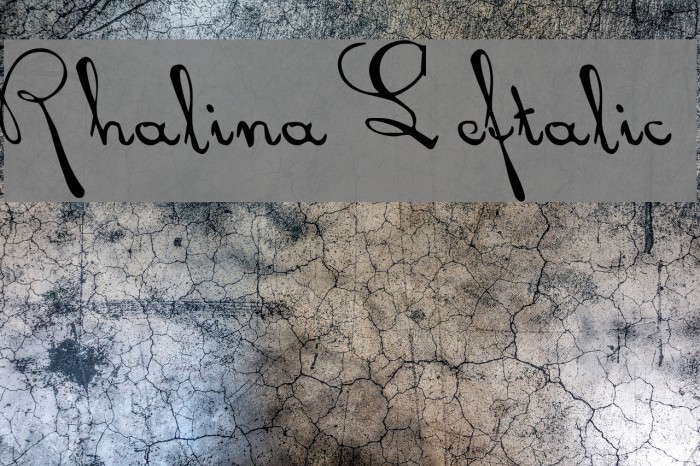 Rhalina Leftalic Font examples