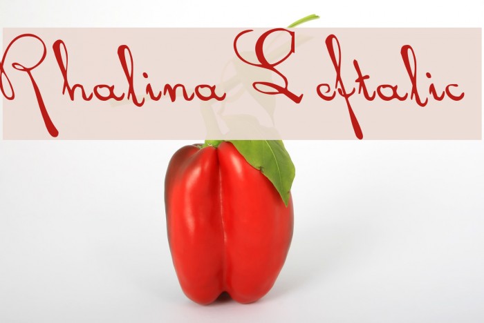 Rhalina Leftalic Font examples