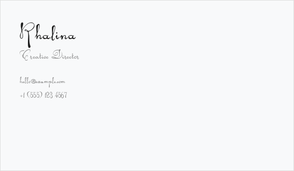 Rhalina Business Card