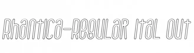 Rhantica-Regular Ital Out  Fuentes Gratis Descargar