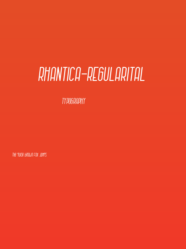 Rhantica-RegularItal Poster