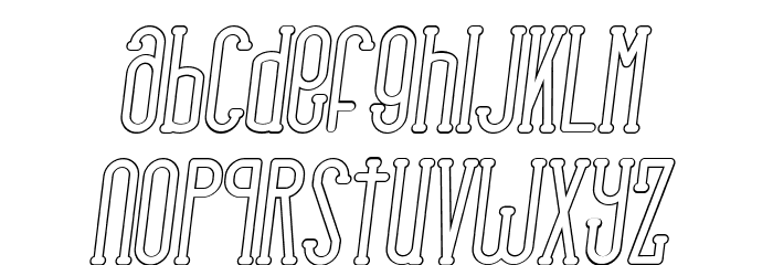 Rhantica-SerifItalOut Font LOWERCASE
