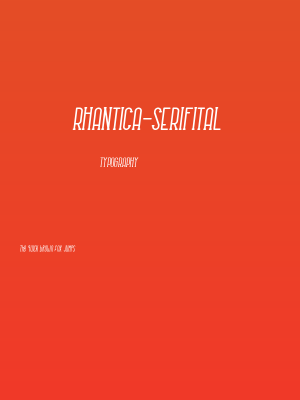 Rhantica-SerifItal Poster