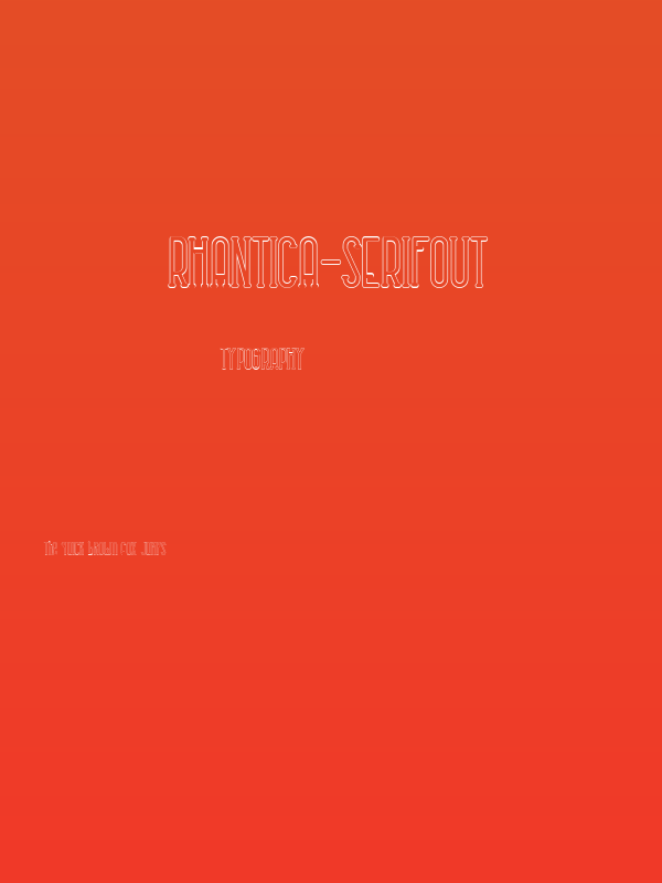Rhantica-SerifOut Poster