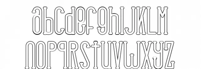Rhantica-SerifOut Font LOWERCASE