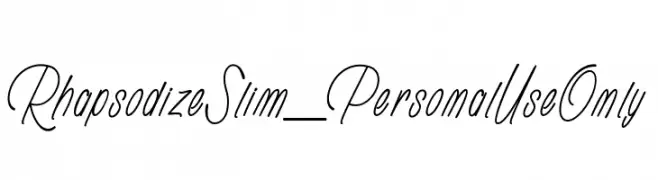 Rhapsodize Slim_PersonalUseOnly  Fuentes Gratis Descargar