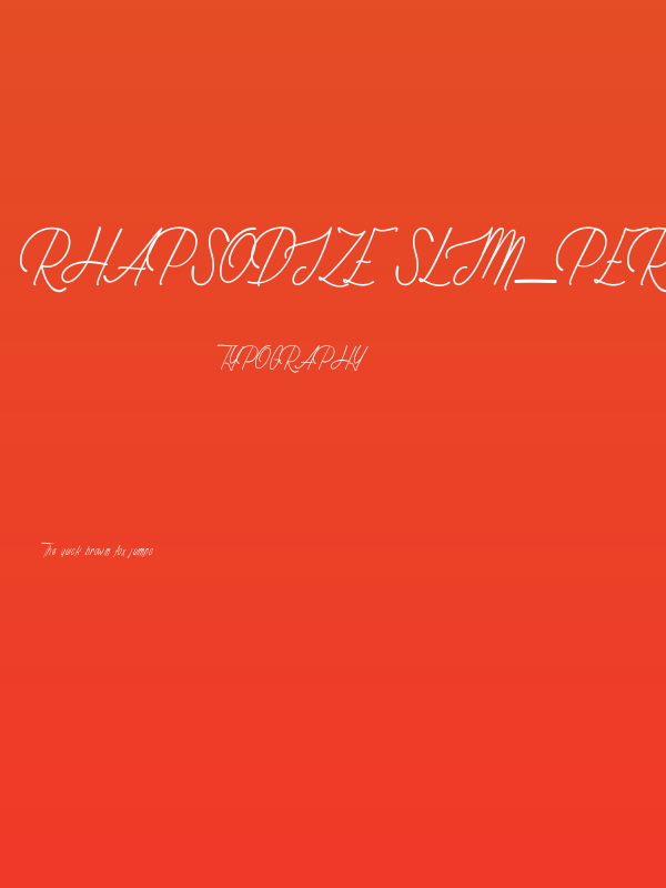 Rhapsodize Slim_PersonalUseOnly Poster