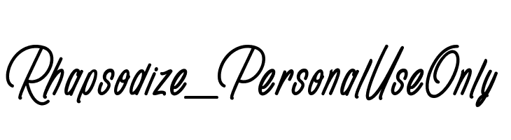 Rhapsodize_PersonalUseOnly  नि: शुल्क फ़ॉन्ट्स डाउनलोड