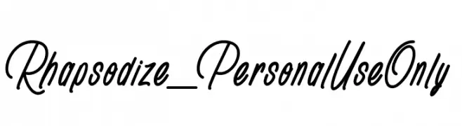 Rhapsodize_PersonalUseOnly  Fuentes Gratis Descargar