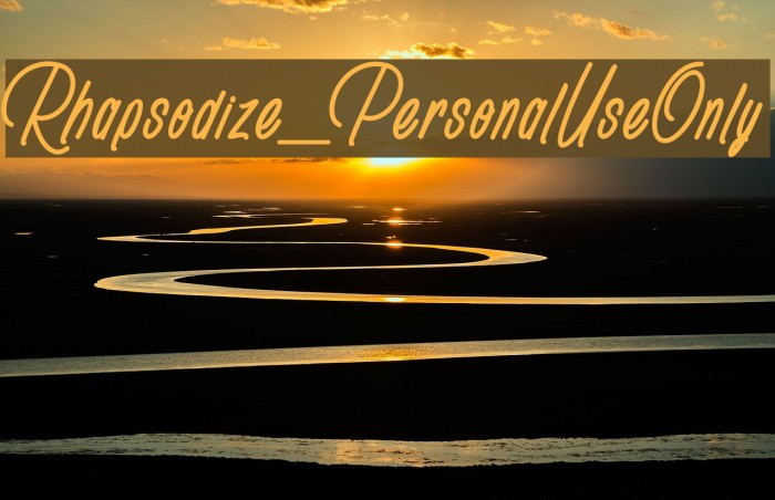 Rhapsodize_PersonalUseOnly Font examples