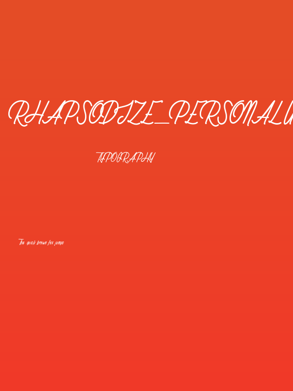 Rhapsodize_PersonalUseOnly Poster