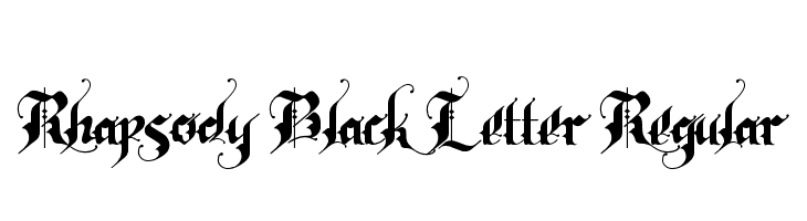 Rhapsody Black Letter Regular Fuentes