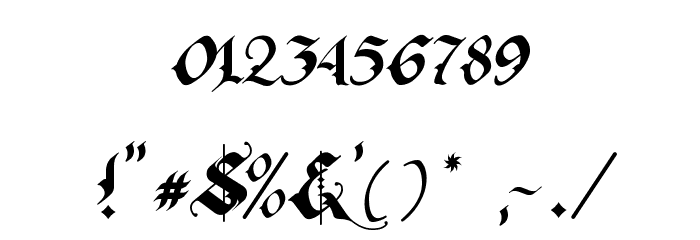 Rhapsody Black Letter Regular Font OTHER CHARS