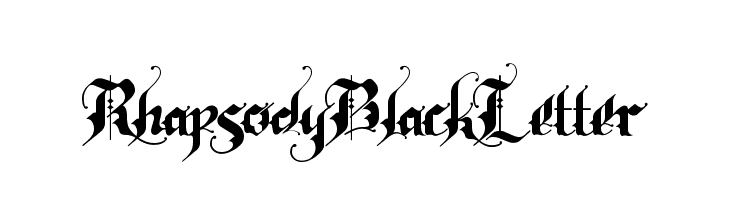 RhapsodyBlackLetter لخطوط تنزيل