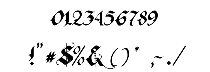 RhapsodyBlackLetter Font OTHER CHARS