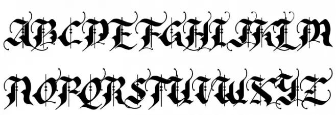 RhapsodyBlackLetter خط أحرف كبيرة