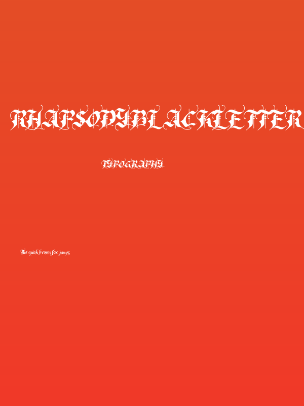 RhapsodyBlackLetter Poster