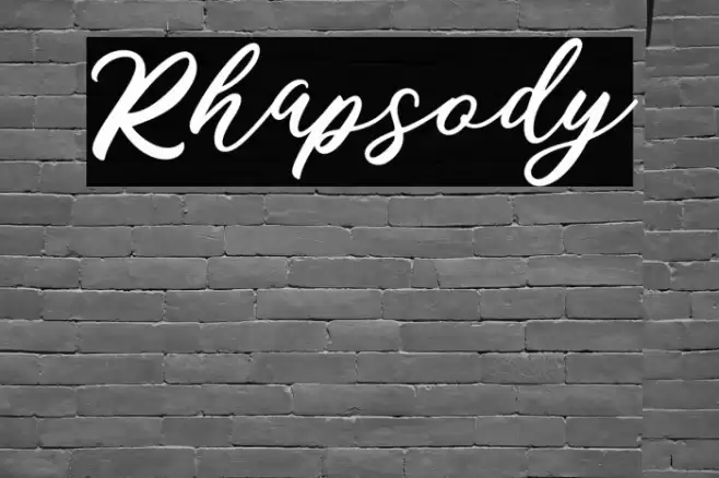 Rhapsody Font examples