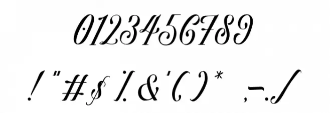 Rhegina Darling Font OTHER CHARS