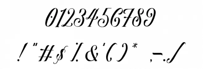 Rhegina Darling Font OTHER CHARS