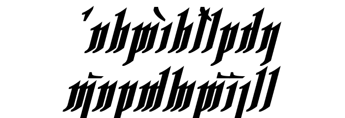 Rhesimol Bold Italic Font LOWERCASE