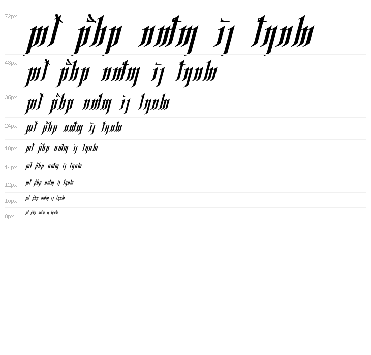 Rhesimol Italic Waterfall