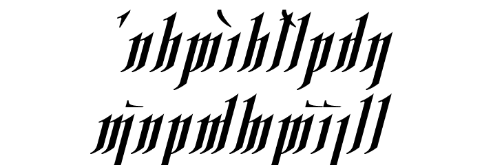 Rhesimol Italic Font LOWERCASE