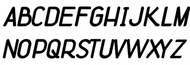 Rhetoric Bold Italic Schriftart Groß