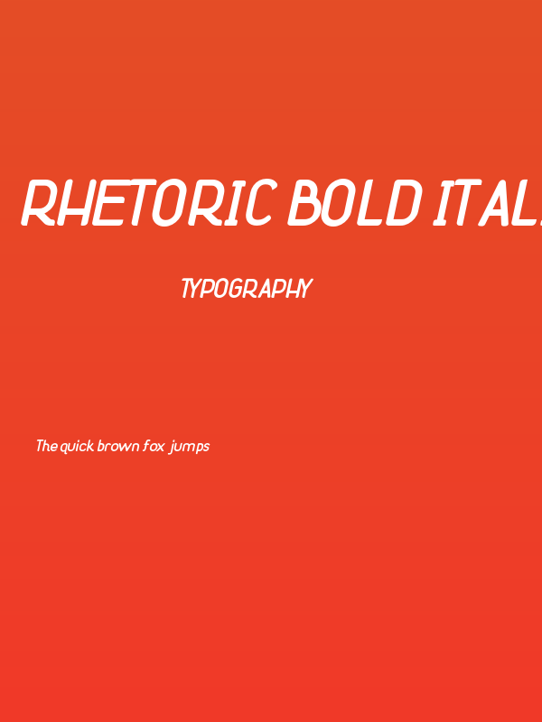 Rhetoric Bold Italic Poster