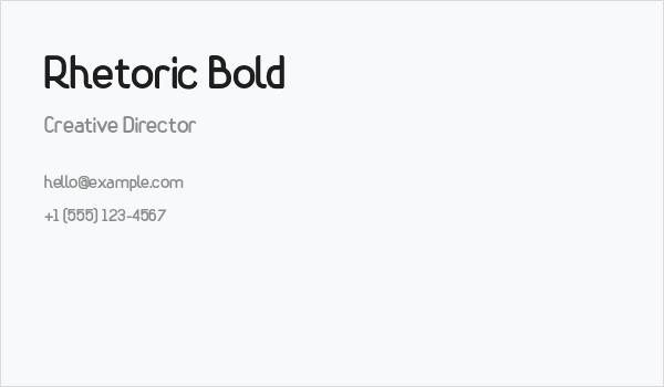 Rhetoric Bold Business Card