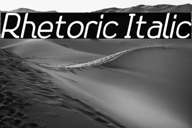 Rhetoric Italic フォント examples