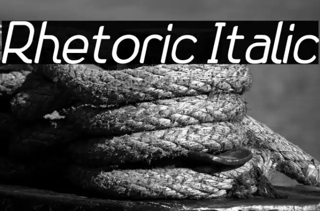 Rhetoric Italic フォント examples