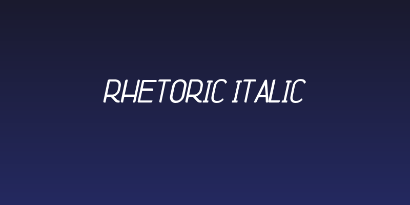 Rhetoric Italic Social Header