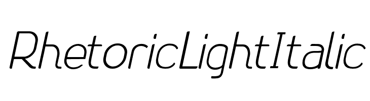Rhetoric Light Italic  Скачать бесплатные шрифты