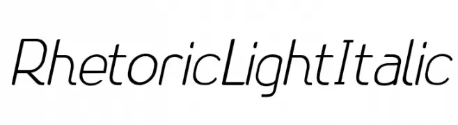 Rhetoric Light Italic  Fuentes Gratis Descargar