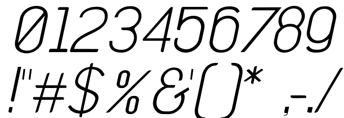 Rhetoric Light Italic Font OTHER CHARS