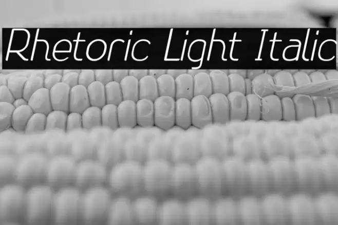 Rhetoric Light Italic Caratteri examples