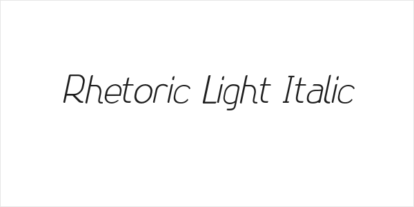 Rhetoric Light Italic Logo