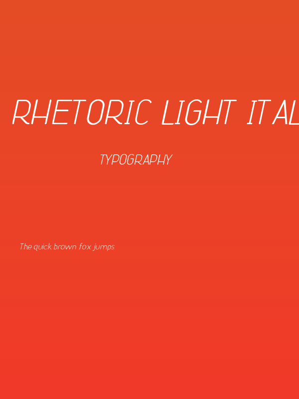 Rhetoric Light Italic Poster