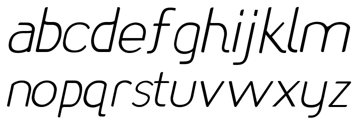 Rhetoric Light Italic Font LOWERCASE