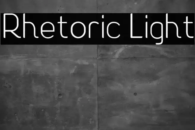 Rhetoric Light 字体 examples