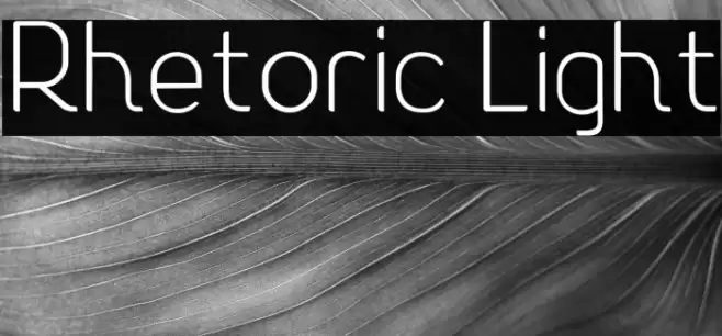 Rhetoric Light 字体 examples