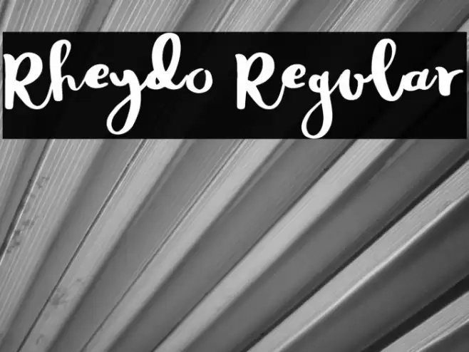 Rheydo Regular Font examples