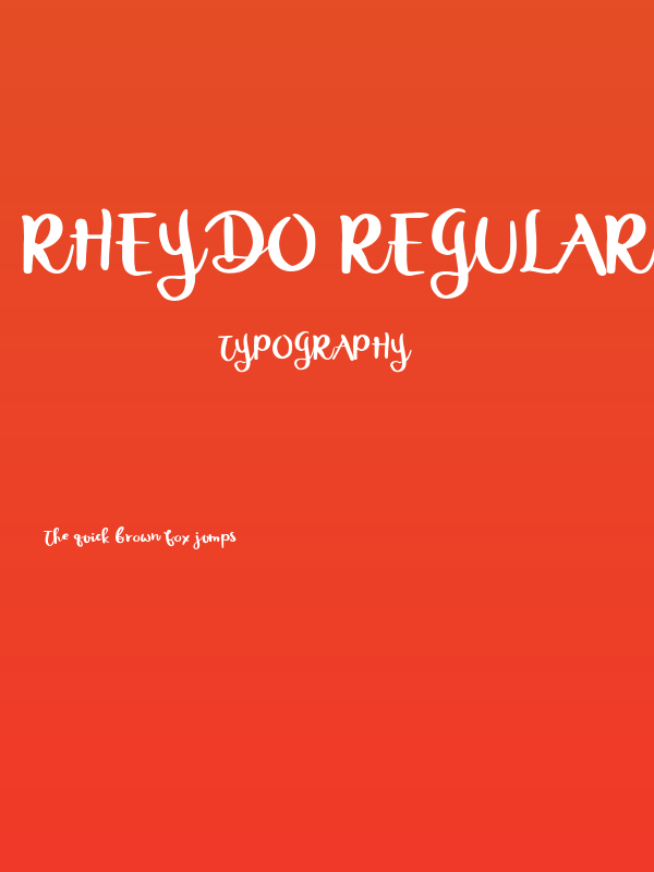 Rheydo Regular Poster