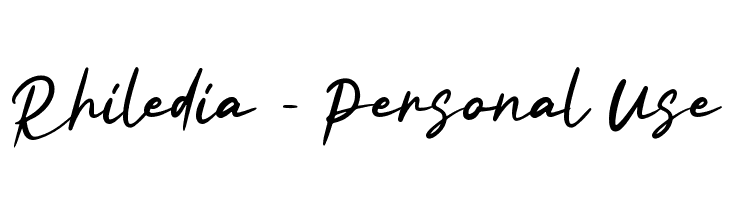Rhiledia - Personal Use  Frei Schriftart Herunterladen