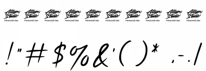 Rhiledia - Personal Use Font OTHER CHARS