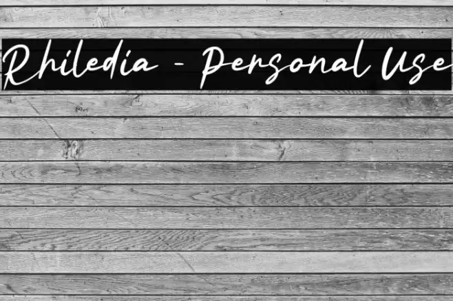 Rhiledia - Personal Use Font examples