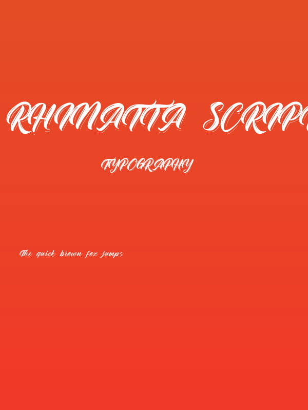 Rhinatta Script Poster