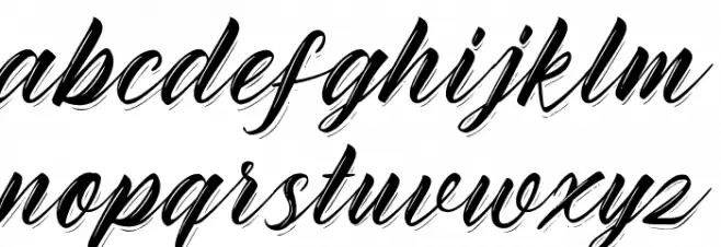 Rhinatta Script Polices MINUSCULES